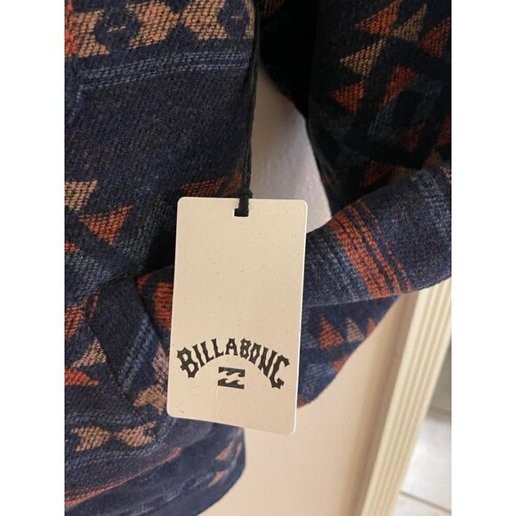 Billabong Fleece Lined Aztec Geometric Collared Jacket Pockets SZ S NEW - Picture 10 of 14